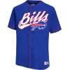 imageUltra Game Adults NFL Official Button Down Baseball Mesh Jersey ShirtBuffalo Bills