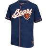 imageUltra Game Adults NFL Official Button Down Baseball Mesh Jersey ShirtChicago Bears
