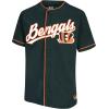 imageUltra Game Adults NFL Official Button Down Baseball Mesh Jersey ShirtCincinnati Bengals