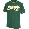 imageUltra Game Adults NFL Official Button Down Baseball Mesh Jersey ShirtGreen Bay Packers