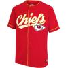 imageUltra Game Adults NFL Official Button Down Baseball Mesh Jersey ShirtKansas City Chiefs