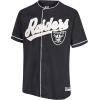 imageUltra Game Adults NFL Official Button Down Baseball Mesh Jersey ShirtLas Vegas Raiders
