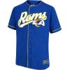 imageUltra Game Adults NFL Official Button Down Baseball Mesh Jersey ShirtLos Angeles Rams