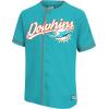 imageUltra Game Adults NFL Official Button Down Baseball Mesh Jersey ShirtMiami Dolphins