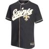 imageUltra Game Adults NFL Official Button Down Baseball Mesh Jersey ShirtNew Orleans Saints