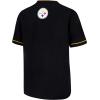 imageUltra Game Adults NFL Official Button Down Baseball Mesh Jersey ShirtPittsburgh Steelers