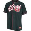 imageUltra Game Adults NFL Official Button Down Baseball Mesh Jersey ShirtSan Francisco 49ers