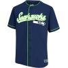 imageUltra Game Adults NFL Official Button Down Baseball Mesh Jersey ShirtSeattle Seahawks