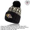 imageUltra Game Adults NFL Official Super Soft Cable Knit Winter Beanie Knit Hat with Warm Touch Screen GlovesBlack