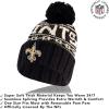 imageUltra Game Adults NFL Official Super Soft Cable Knit Winter Beanie Knit Hat with Warm Touch Screen GlovesBlack