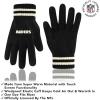 imageUltra Game Adults NFL Official Super Soft Cable Knit Winter Beanie Knit Hat with Warm Touch Screen GlovesBlack