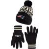 imageUltra Game Adults NFL Official Super Soft Cable Knit Winter Beanie Knit Hat with Warm Touch Screen GlovesBlack