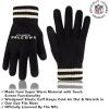 imageUltra Game Adults NFL Official Super Soft Cable Knit Winter Beanie Knit Hat with Warm Touch Screen GlovesBlack