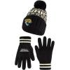 imageUltra Game Adults NFL Official Super Soft Cable Knit Winter Beanie Knit Hat with Warm Touch Screen GlovesBlack