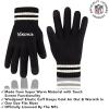 imageUltra Game Adults NFL Official Super Soft Cable Knit Winter Beanie Knit Hat with Warm Touch Screen GlovesBlack