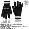 imageUltra Game Adults NFL Official Super Soft Cable Knit Winter Beanie Knit Hat with Warm Touch Screen GlovesBlack