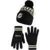 imageUltra Game Adults NFL Official Super Soft Cable Knit Winter Beanie Knit Hat with Warm Touch Screen GlovesBlack