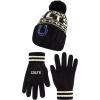 imageUltra Game Adults NFL Official Super Soft Cable Knit Winter Beanie Knit Hat with Warm Touch Screen GlovesBlack