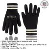 imageUltra Game Adults NFL Official Super Soft Cable Knit Winter Beanie Knit Hat with Warm Touch Screen GlovesBlack