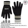 imageUltra Game Adults NFL Official Super Soft Cable Knit Winter Beanie Knit Hat with Warm Touch Screen GlovesBlack