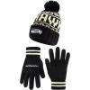 imageUltra Game Adults NFL Official Super Soft Cable Knit Winter Beanie Knit Hat with Warm Touch Screen GlovesBlack