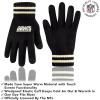 imageUltra Game Adults NFL Official Super Soft Cable Knit Winter Beanie Knit Hat with Warm Touch Screen GlovesBlack