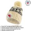 imageUltra Game Adults NFL Official Super Soft Cable Knit Winter Beanie Knit Hat with Warm Touch Screen GlovesNatural