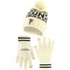imageUltra Game Adults NFL Official Super Soft Cable Knit Winter Beanie Knit Hat with Warm Touch Screen GlovesNatural