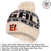 imageUltra Game Adults NFL Official Super Soft Cable Knit Winter Beanie Knit Hat with Warm Touch Screen GlovesNatural