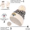 imageUltra Game Adults NFL Official Super Soft Cable Knit Winter Beanie Knit Hat with Warm Touch Screen GlovesNatural
