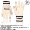 imageUltra Game Adults NFL Official Super Soft Cable Knit Winter Beanie Knit Hat with Warm Touch Screen GlovesNatural