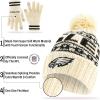 imageUltra Game Adults NFL Official Super Soft Cable Knit Winter Beanie Knit Hat with Warm Touch Screen GlovesNatural