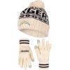 imageUltra Game Adults NFL Official Super Soft Cable Knit Winter Beanie Knit Hat with Warm Touch Screen GlovesNatural