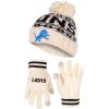 imageUltra Game Adults NFL Official Super Soft Cable Knit Winter Beanie Knit Hat with Warm Touch Screen GlovesNatural