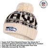 imageUltra Game Adults NFL Official Super Soft Cable Knit Winter Beanie Knit Hat with Warm Touch Screen GlovesNatural