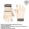 imageUltra Game Adults NFL Official Super Soft Cable Knit Winter Beanie Knit Hat with Warm Touch Screen GlovesNatural