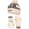imageUltra Game Adults NFL Official Super Soft Cable Knit Winter Beanie Knit Hat with Warm Touch Screen GlovesNatural