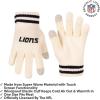 imageUltra Game Adults NFL Official Super Soft Cable Knit Winter Beanie Knit Hat with Warm Touch Screen GlovesNatural