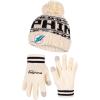 imageUltra Game Adults NFL Official Super Soft Cable Knit Winter Beanie Knit Hat with Warm Touch Screen GlovesNatural