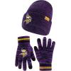 imageUltra Game Adults NFL Official Super Soft Marl Knit Winter Beanie Knit Hat with Extra Warm Touch Screen GlovesTeam Color