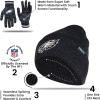 imageUltra Game Adults NFL Official Super Soft Marl Knit Winter Beanie Knit Hat with Extra Warm Touch Screen GlovesTeam Color