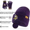 imageUltra Game Adults NFL Official Super Soft Marl Knit Winter Beanie Knit Hat with Extra Warm Touch Screen GlovesTeam Color
