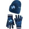 imageUltra Game Adults NFL Official Super Soft Marl Knit Winter Beanie Knit Hat with Extra Warm Touch Screen GlovesTeam Color
