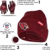 imageUltra Game Adults NFL Official Super Soft Marl Knit Winter Beanie Knit Hat with Extra Warm Touch Screen GlovesTeam Color