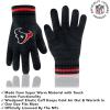 imageUltra Game Adults NFL Official Super Soft Marl Knit Winter Beanie Knit Hat with Extra Warm Touch Screen GlovesTeam Color