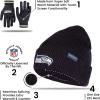 imageUltra Game Adults NFL Official Super Soft Marl Knit Winter Beanie Knit Hat with Extra Warm Touch Screen GlovesTeam Color