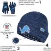 imageUltra Game Adults NFL Official Super Soft Marl Knit Winter Beanie Knit Hat with Extra Warm Touch Screen GlovesTeam Color