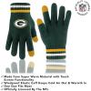 imageUltra Game Adults NFL Official Super Soft Team Stripe Winter Beanie Knit Hat with Extra Warm Touch Screen GlovesTeam Color