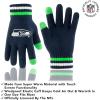 imageUltra Game Adults NFL Official Super Soft Team Stripe Winter Beanie Knit Hat with Extra Warm Touch Screen GlovesTeam Color