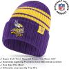 imageUltra Game Adults NFL Official Super Soft Team Stripe Winter Beanie Knit Hat with Extra Warm Touch Screen GlovesTeam Color